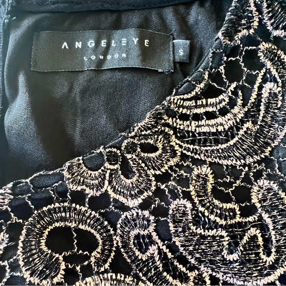 Angeleye London black dress with rose gold overlay& exposed back zipper Size S - Picture 7 of 17